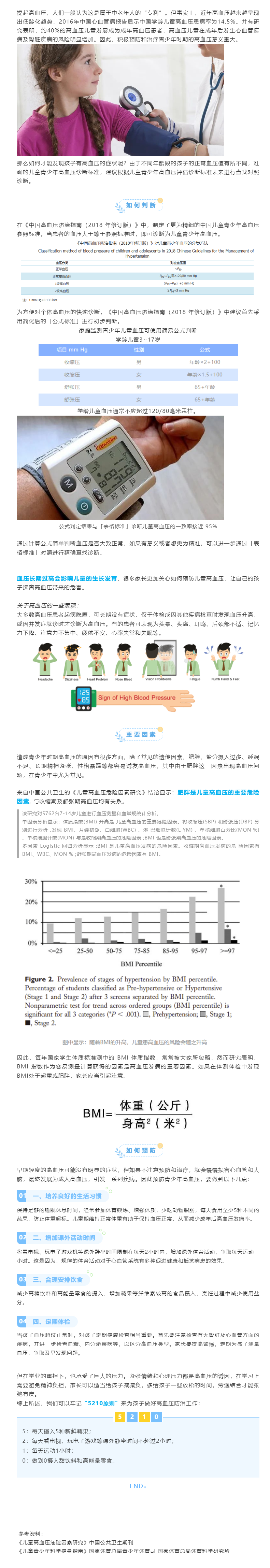 被忽视的儿童青少年高血压，原来BMI已提示